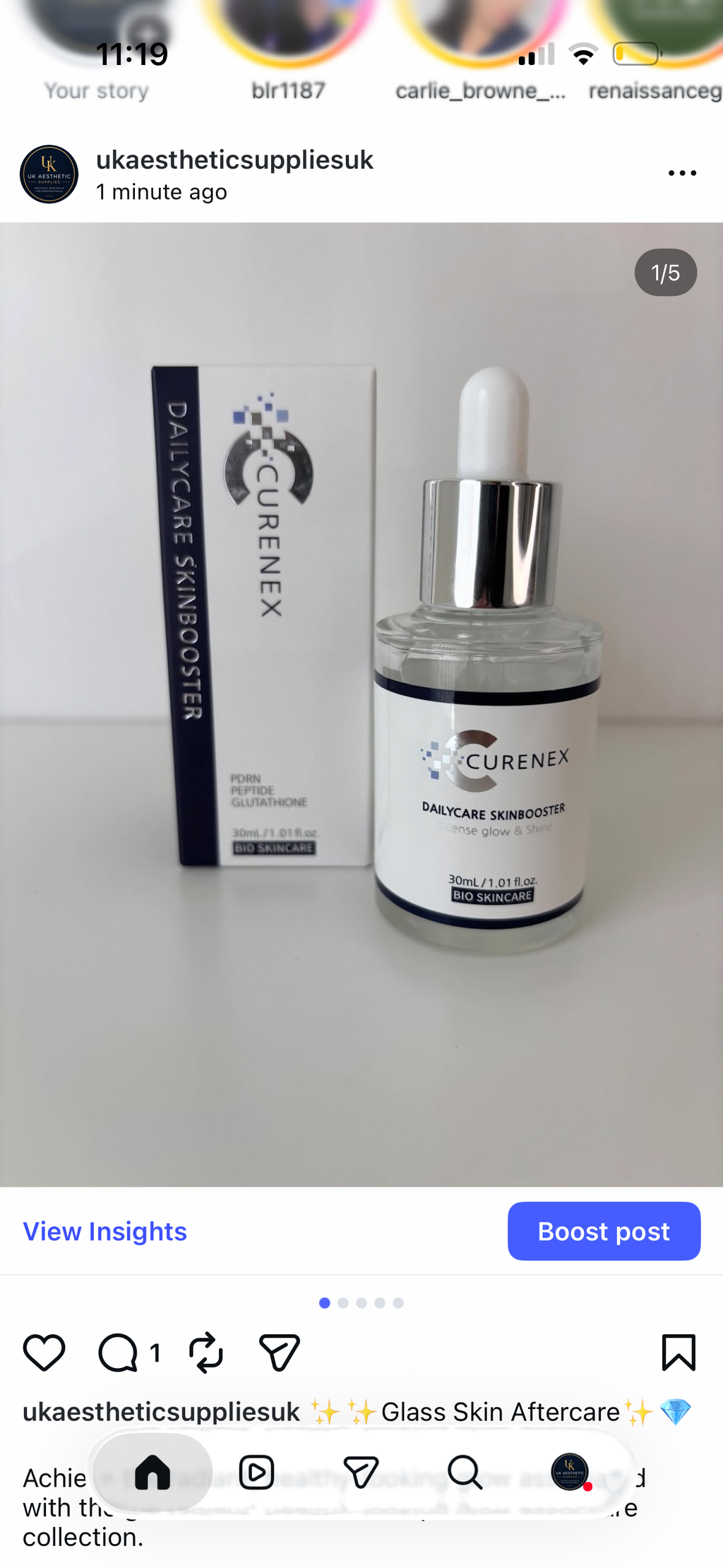 Curenex Dailycare Skinbooster Serum (30ml)