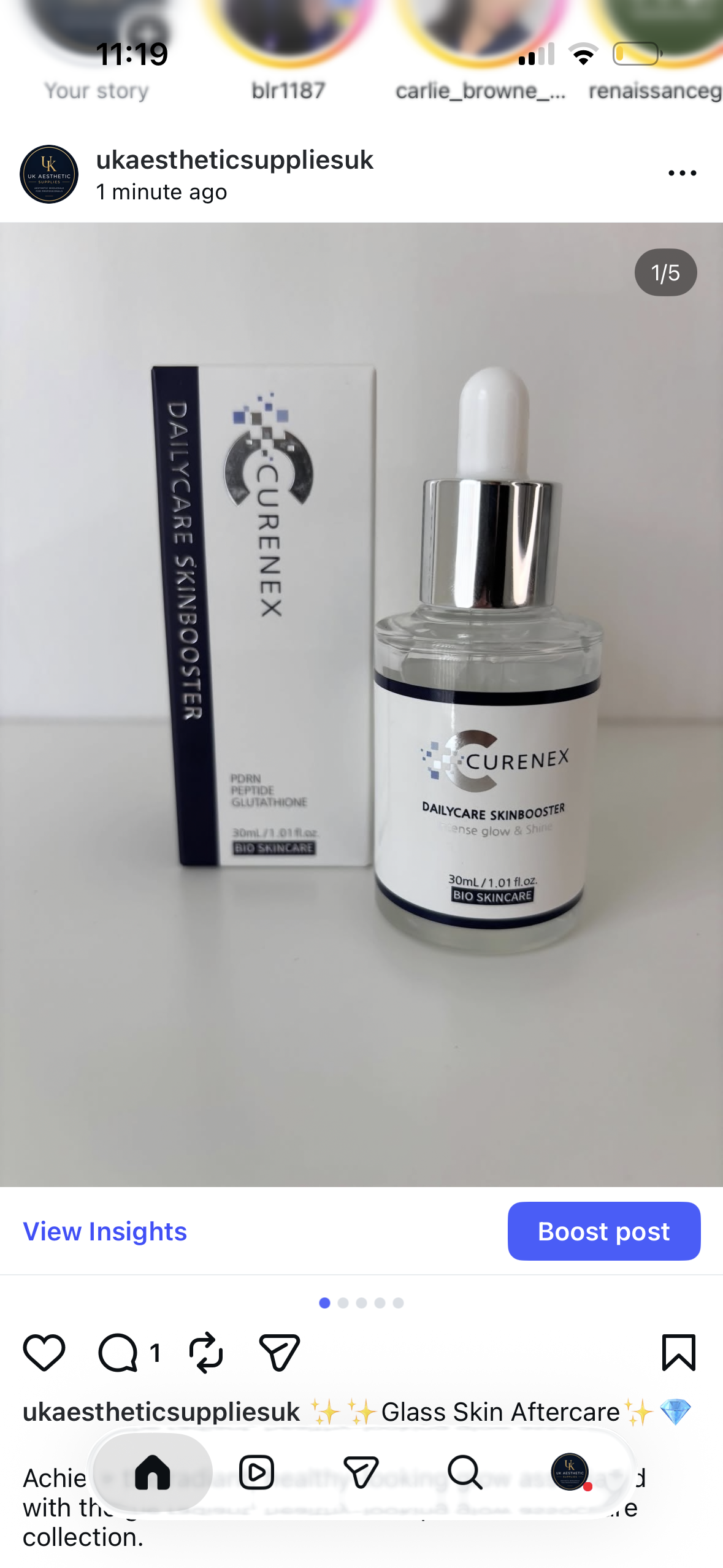 Curenex Dailycare Skinbooster Serum (30ml)